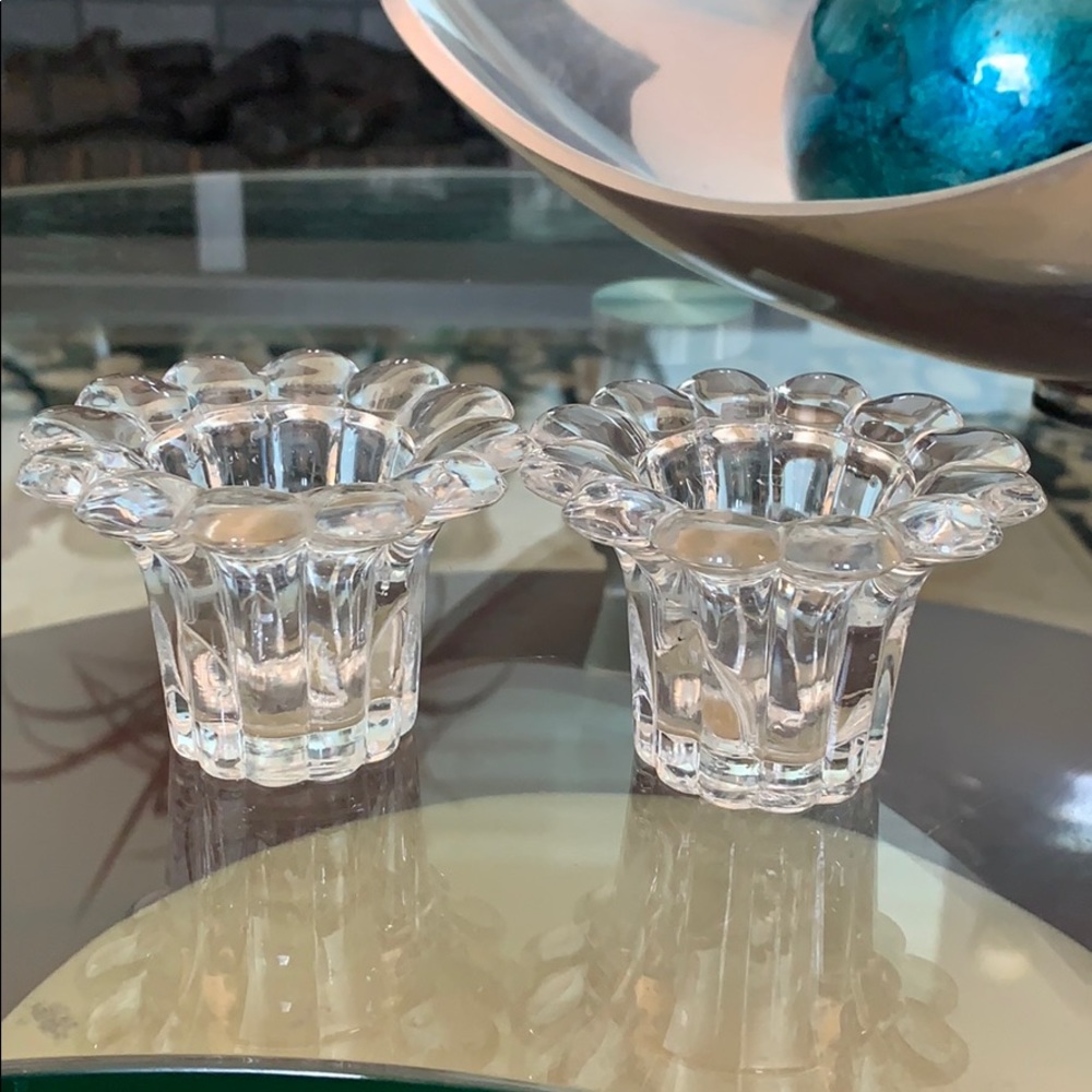 🍒Borgonovo Italian Glass Candle Holders Taper - Picture 2 of 9